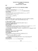 Đề -Đáp án thi thu TN (09-10)
