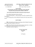 QUyết định ban hành Quy chế tổ chức vfa hoạt đọng của BCH CDGD khóa II