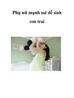Phụ nữ mạnh mẽ dễ sinh con trai ppt