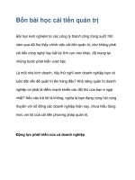 Bốn bài học cải tiến quản trị doc