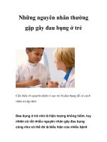 Những nguyên nhân thường gặp gây đau bụng ở trẻ doc