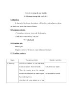 Anh văn 7 - Unit eleven: Keep fit, stay healthy - Phần 3 docx