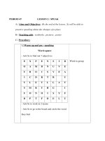 Giáo án Anh văn lớp 8 - UNIT 8 - PERIOD 47 - LESSON 2 : SPEAK docx