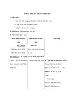 Đại số 11 - CỘNG TRỪ ĐA THỨC MỘT BIẾN ppsx