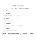 Giáo án Anh văn lớp 11 - Unit 2- Period 14 pdf