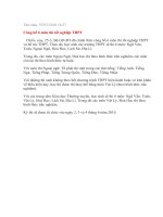 THÔNG BÁO CÁC MÔN THI TNTHPT VÀ BTTHPT NĂM HỌC 2009 - 2010