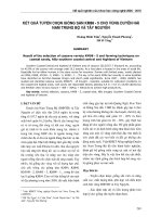 Kết quả tuyển chọn giống sắn KM98  5 cho vùng duyên hải Nam Trung Bộ và Tây Nguyên