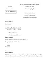 Đề tuyển sinh lớp 10 chuyên (đ1)