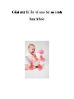 Giải mã bí ẩn vì sao bé sơ sinh hay khóc ppsx