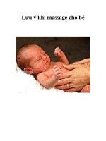 Lưu ý khi massage cho bé pps