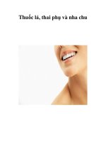 Thuốc lá, thai phụ và nha chu pps