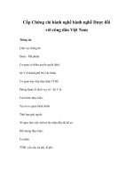 Cấp Chứng chỉ hành nghề hành nghề Dược đối với công dân Việt Nam doc