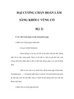 ĐẠI CƯƠNG CHẨN ĐOÁN LÂM SÀNG KHỐI U VÙNG CỔ (Kỳ 2) ppsx