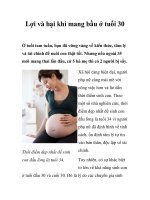 Lợi và hại khi mang bầu ở tuổi 30 doc