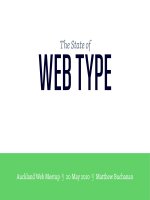 The state of Web Type: Short Introduction