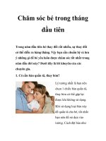 Chăm sóc bé trong tháng đầu tiên pdf