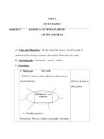 Giáo án Anh văn lớp 8 - UNIT 5 STUDY HABITS - PERIOD 27 - LESSON 1: GETTING STARTED LISTEN AND READ ppt