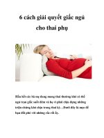 6 cách giải quyết giấc ngủ cho thai phụ doc