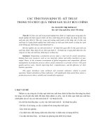 các tính toán kinh tế - kỹ thuật trong tổ chức quá trình sản xuất bưu chính