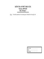 Đe Kiểm tra 1 tiết Mĩ thuật 7 HKII