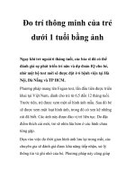 Đo trí thông minh của trẻ dưới 1 tuổi bằng ảnh doc