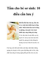 Tắm cho bé sơ sinh: 10 điều cần lưu ý ppt