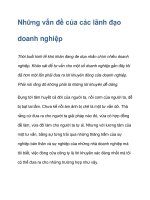 Những vấn đề của các lãnh đạo doanh nghiệp pps