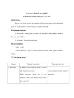 Anh văn 7 - Unit eleven: Keep fit, stay healthy - Phần 4 ppsx