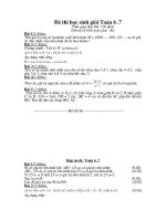 Đề-Đáp án HSG Toán 6 Y6.7