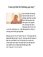 Làm gì khi bé không gọi mẹ? pot