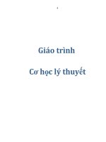 Giáo trình cơ học lý thuyết potx