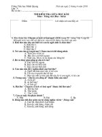 Đề kiểm tra Lớp 4