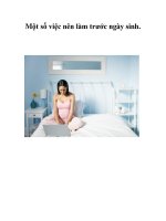 Một số việc nên làm trước ngày sinh pot