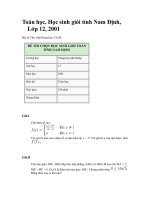 Đề thi chọn học sinh giỏi tỉnh Nam Định môn Toán lớp 12 pptx