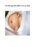 Tư thế ngủ tốt nhất ở trẻ sơ sinh docx