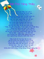 Bài thơ tặng thầy