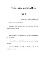 Triệu chứng học bệnh khớp (Kỳ 2) ppt