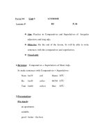 Giáo án Anh văn lớp 6 - Period 16 - Unit 3 - Lesson: 5 pdf