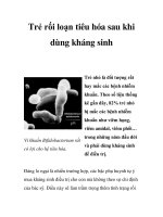 Trẻ rối loạn tiêu hóa sau khi dùng kháng sinh ppt