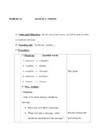 Giáo án Anh văn lớp 8 - Unit 2 - PERIOD 12 - LESSON 5 : WRITE ppt