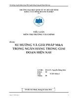 Xu hướng và giải pháp trong MA ngân hàng trong giai đoạn hiện nay