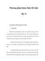 Phương pháp khám thận tiết niệu (Kỳ 1) doc