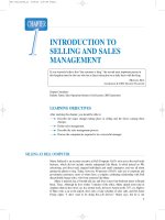 INTRODUCTION TO SELLING AND SALES MANAGEMENT ppt