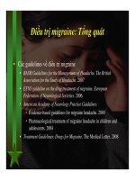 Bài giảng Chẩn đoán và điều trị nhức đầu (Phần 5) docx
