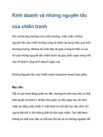 Kinh doanh và những nguyên tắc của chiến tranh potx