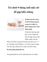 Trẻ dưới 9 tháng tuổi mắc sởi dễ gặp biến chứng pptx