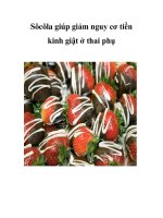 Sôcôla giúp giảm nguy cơ tiền kinh giật ở thai phụ ppsx