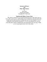 Invasion of privacy and other short stories