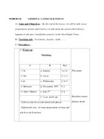 Giáo án Anh văn lớp 8 - Unit 4 - PERIOD 26 - LESSON 6 : LANGUAGE FOCUS potx