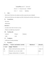 Giáo án Anh văn lớp 11 - Unit 2- Period 11 docx